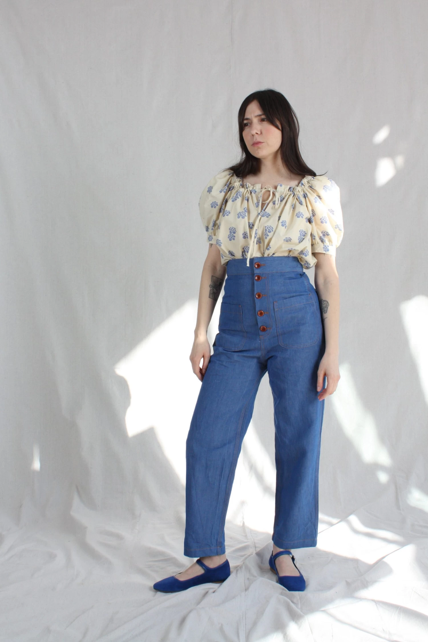 Elaina Top Shibori Silk Cotton