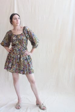 Davina Mini Dress Wildflowers Pink