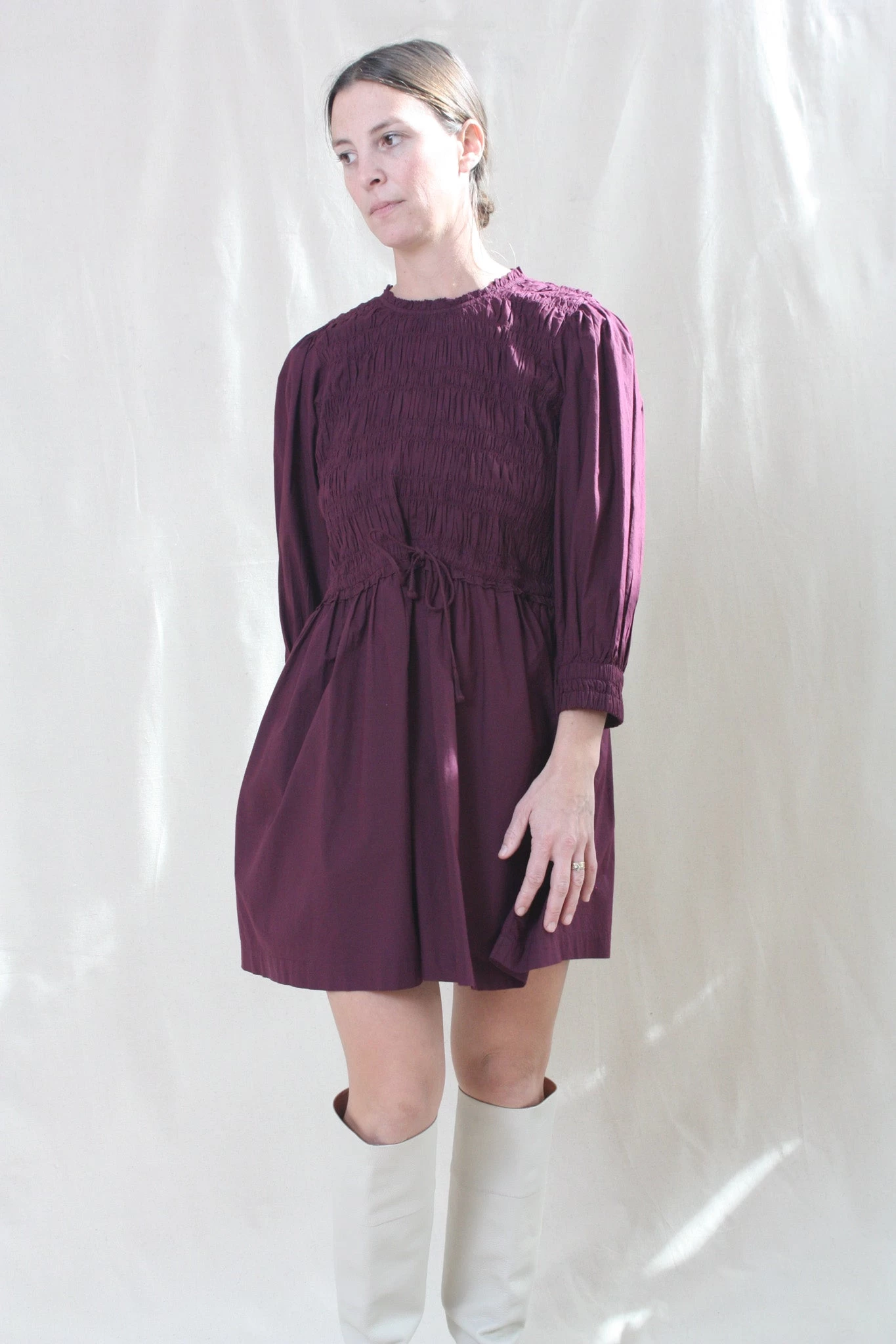 Aldea Smocked Mini Dress Wine Tasting - Image 5