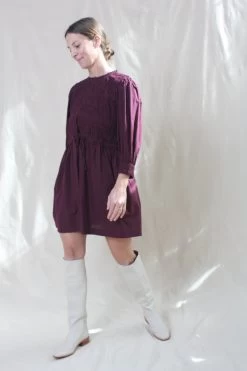 Aldea Smocked Mini Dress Wine Tasting