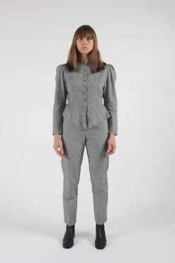 Garvanza Pant Onyx Houndstooth