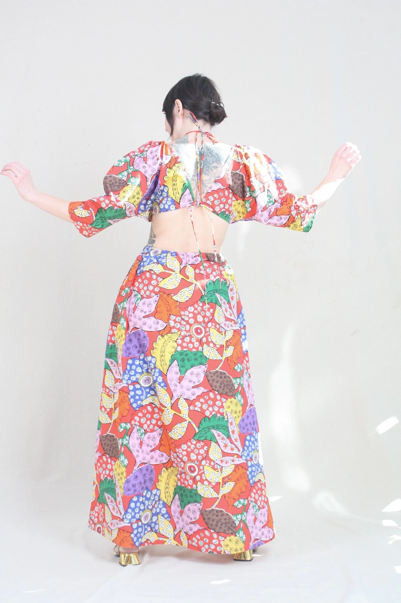 Shaina Dress Banditta Print Red - Image 4