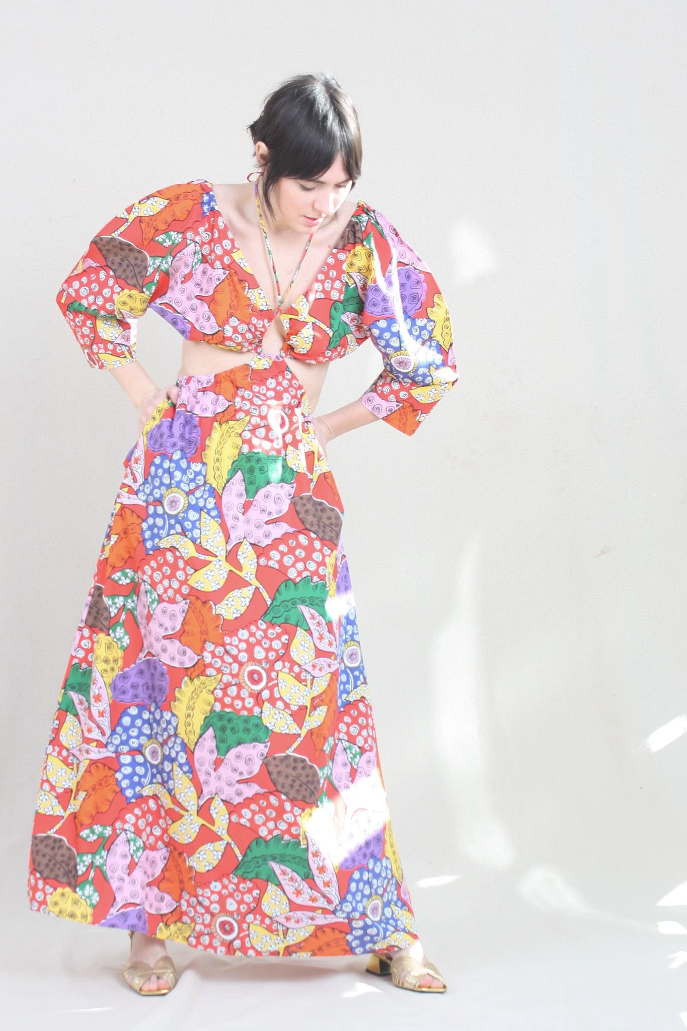 Shaina Dress Banditta Print Red - Image 3