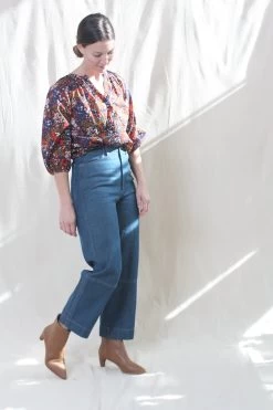 Seamed Jean Steel Blue