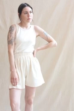 Scoop Back Rib Tank Natural