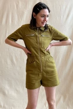 Danny Playsuit Chartreuse