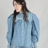 ULLA JOHNSON Abigail Blouse Chambray