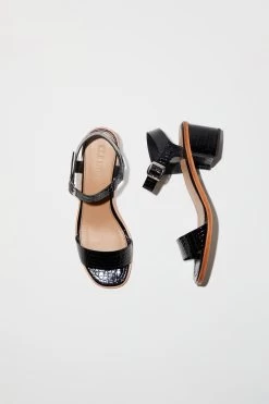 Palermo Sandal Black Croc