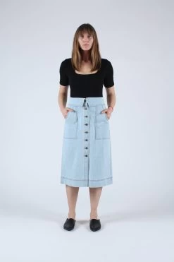 ULLA JOHNSON Andi Skirt Light Wash