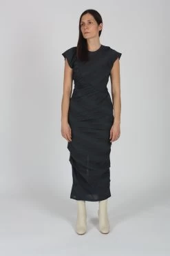 New Delirium Dress Charcoal Pucker