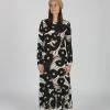 Cessation Dress Black Psychedelic Floral