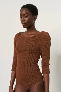 Chiara Bodysuit Black Brown