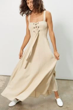 Mei Dress Beige Hemp